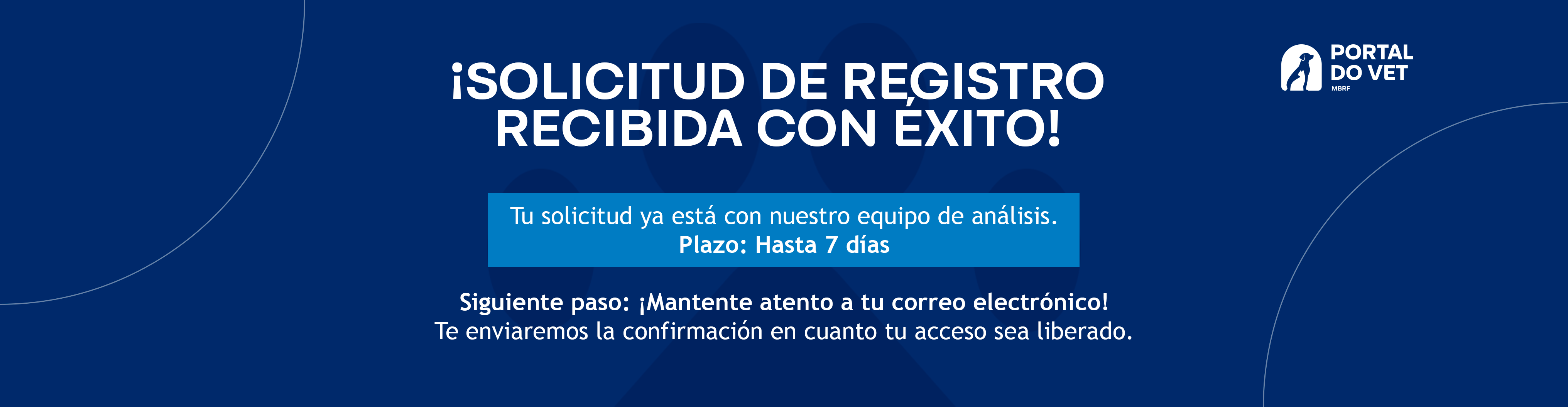¡Hemos recibido tu solicitud de registro!